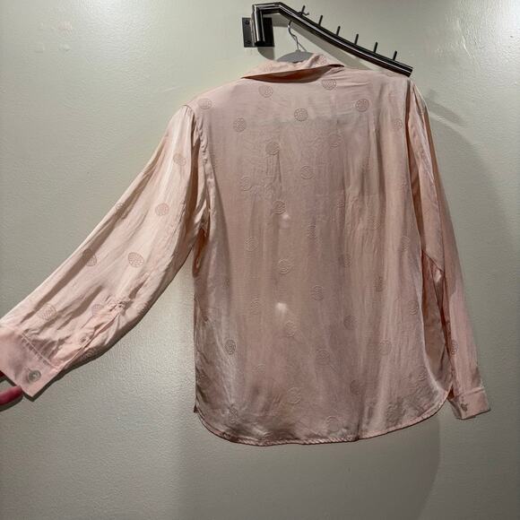 Vintage Louis Féraud 100% Silk Blouse – Pale Blush Pink - Picture 8 of 15
